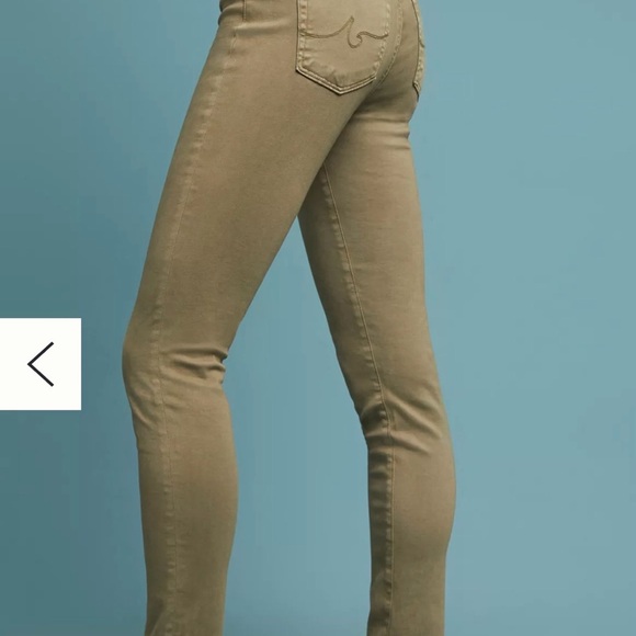 ⚡️AG Abbey Ankle Mid-Rise Super Skinny Ankle Jeans - Olive Green - Picture 3 of 9